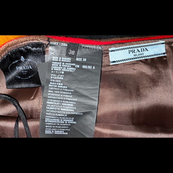 Brown and Red Prada Mini Skirt - Picture 7 of 7
